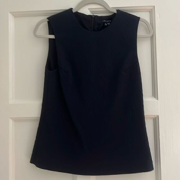 Theory navy petite work shell - Picture 1 of 4